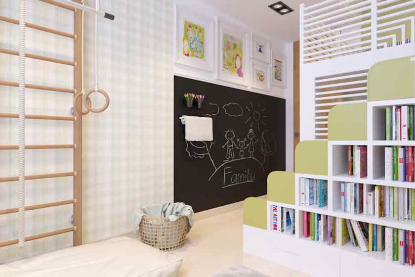 Как украсить детскую комнату грифельной доской своими руками?